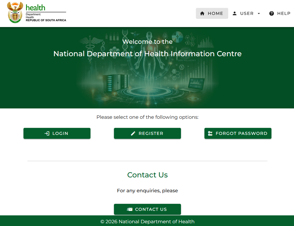 Health Information Centre landing page